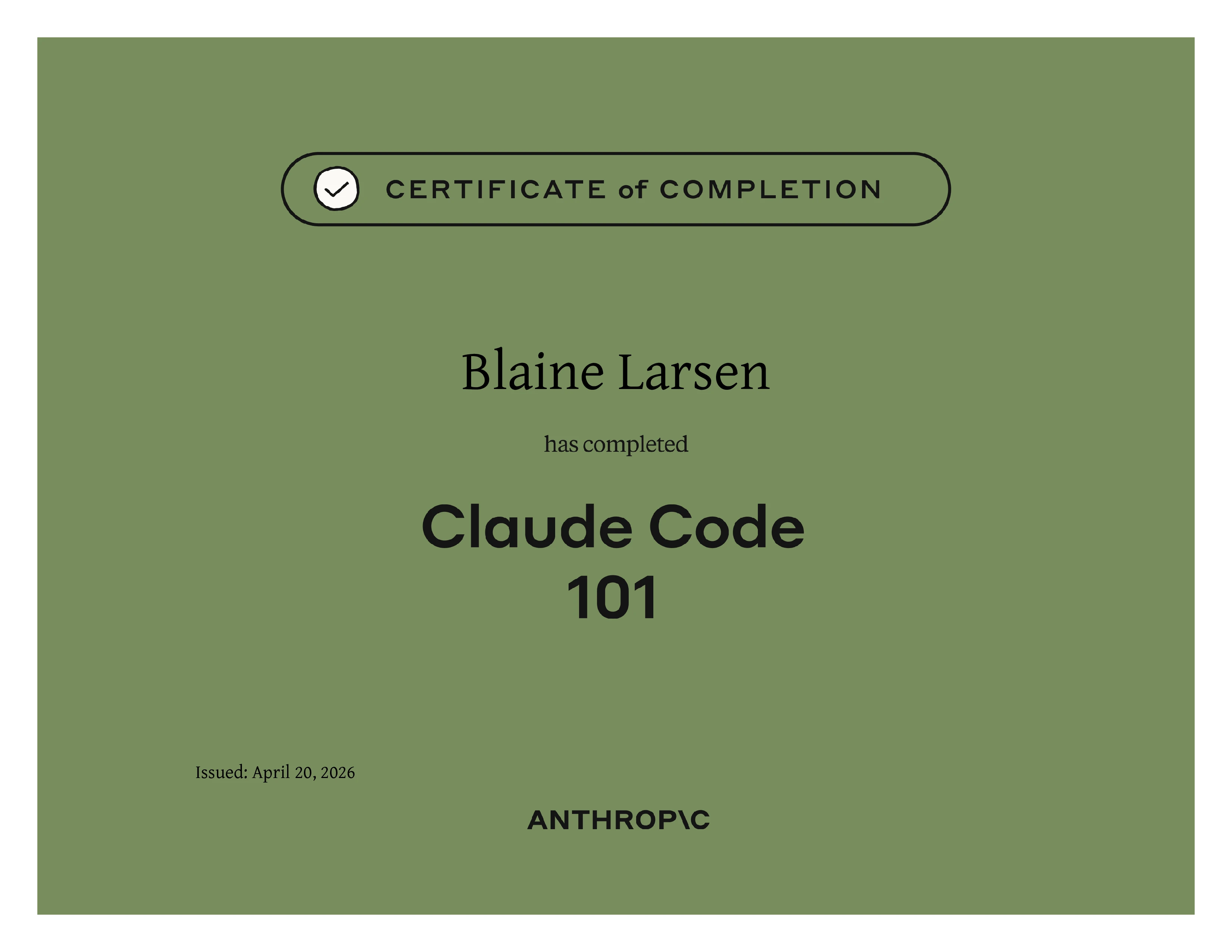 Anthropic Certification
